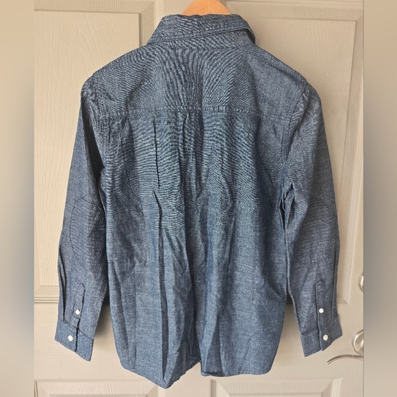 Joe Fresh Denim Shirt Boys Sz XL Blue Button Up Long Sleeve Collared New - Picture 9 of 12